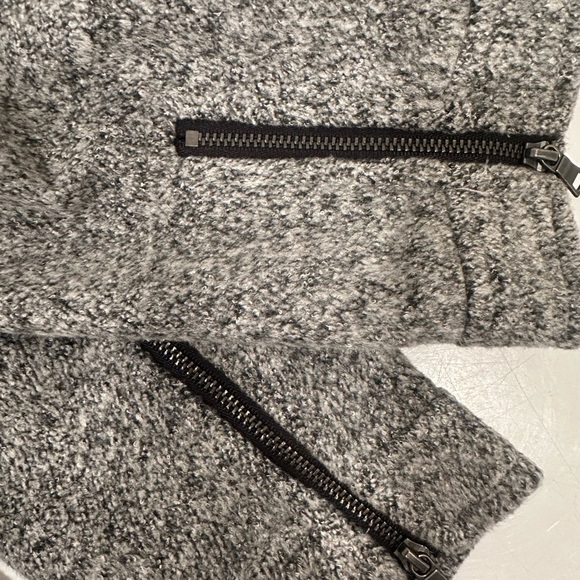 Loft Moto Jacket Cozy Soft Outerwear Classic Neutral Layer Capsule Petite Large - Picture 12 of 13